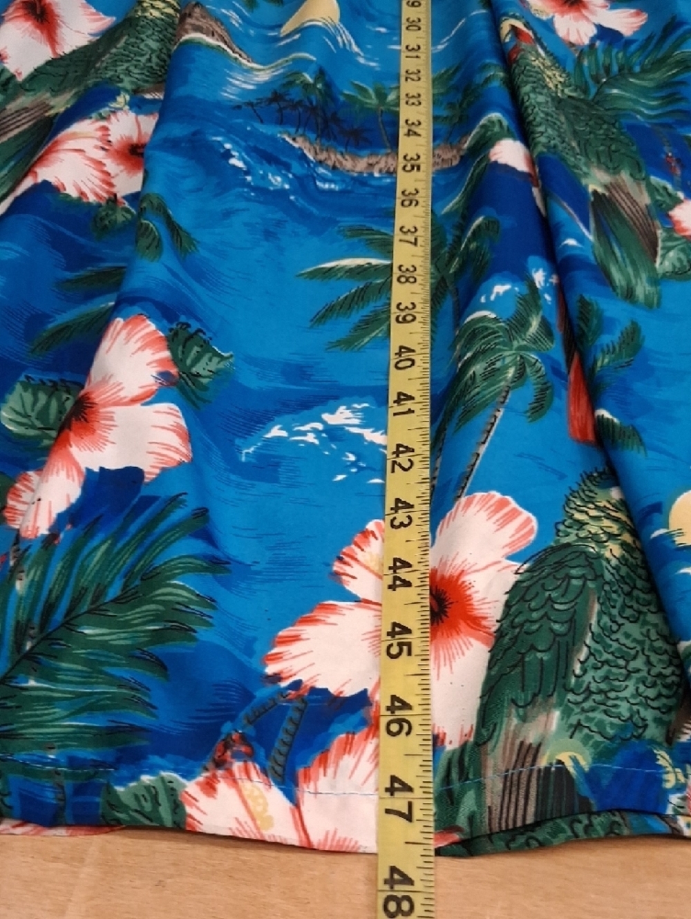 Tropical Floral Smocked Maxi Dress Adjustable Strap Flowy Size Medium - Picture 8 of 8